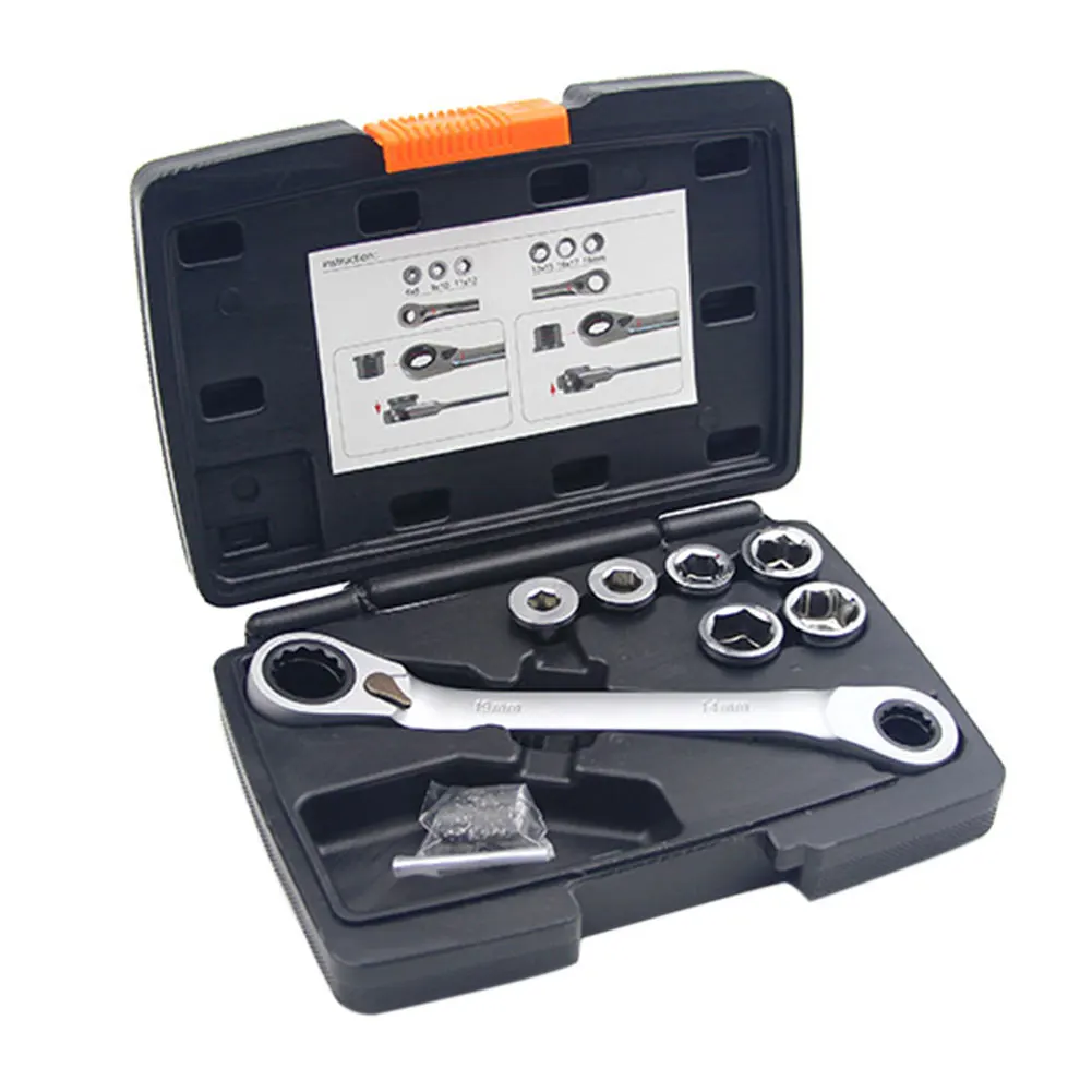 

Hand Tool Spanner Wrench Home Universal Multifunctional 13 In 1 Ratchet Socket Practical Adjustable Screwdriver Save Space
