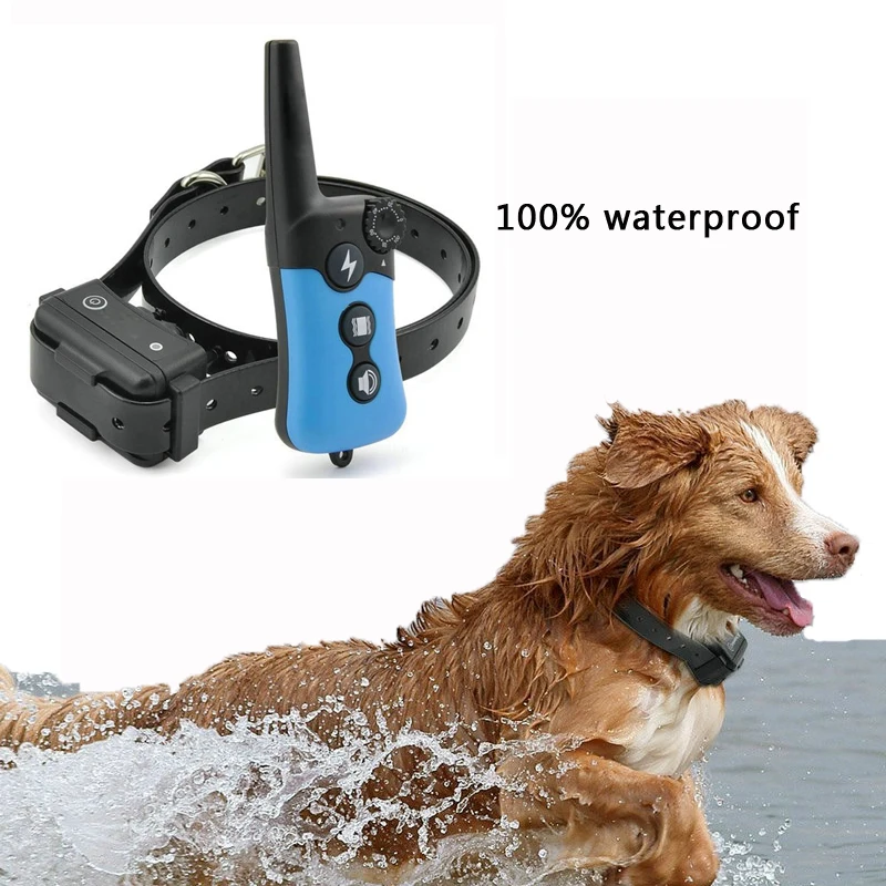 

Pet Dog Anti Bark Training Collar with Remote Control Vibration Shock Waterproof Rechargeable Stop Bark Collar Dogs Train Device