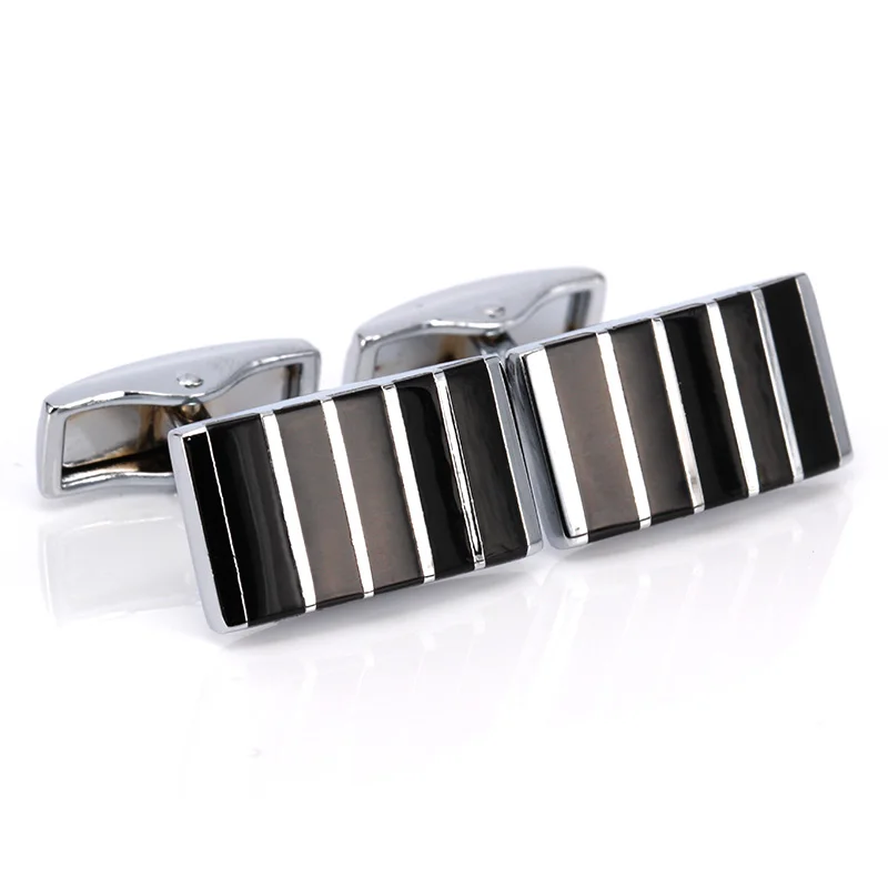 3Pairs/lot Black french shirt cufflink for mens Brand designer Cuffs
