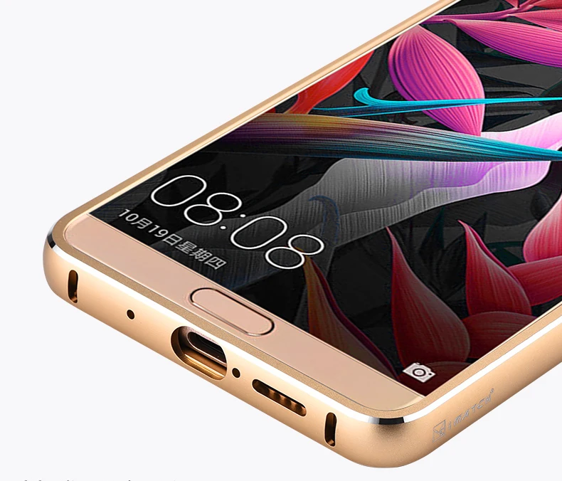 iMatch Luxury Aluminum Metal Bumper Carbon Fiber Back Cover Case for Huawei Mate 10