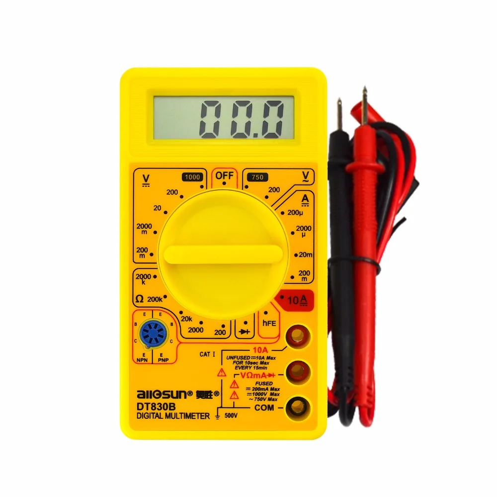 

LCD Digital Multimeter Electric Voltmeter Ammeter Ohm Tester AC/DC 750/1000V Amp Volt Ohm Tester Meter
