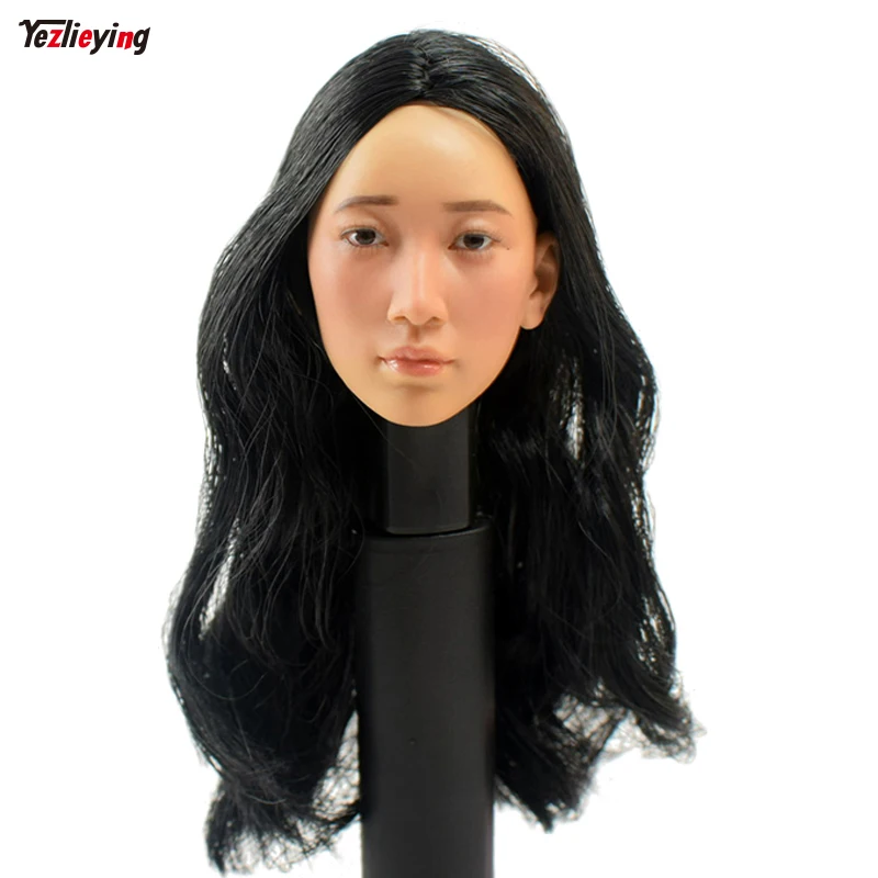 

Toys & Hobbies 1/6 Scale Female KUMIK Head Sculpt Carving KM 16-27A Black Long Hair Model 12" PH Hot Sideshow Toys TTL HT Body