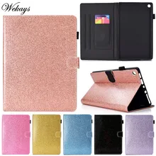 Wekays For Amazon HD8 2017 2016 Glitter Bling Leather Funda Case For Amazon Kindle Fire HD8 HD 8 2017 2016 8.0 Tablet Cover Case