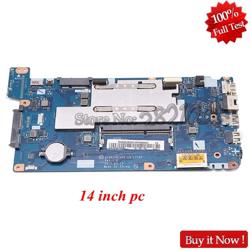 NOKOTION para Lenovo ideapad 100-14IBY portátil placa madre 14 pulgadas | AIVP AIVP2 LA-C771P DDR3 con procesador integrado