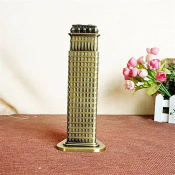 

European Metal Flatiron District Fuller Building Miniatures Vintage Bronze Architecture Home Decoration Christmas Crafts Gifts