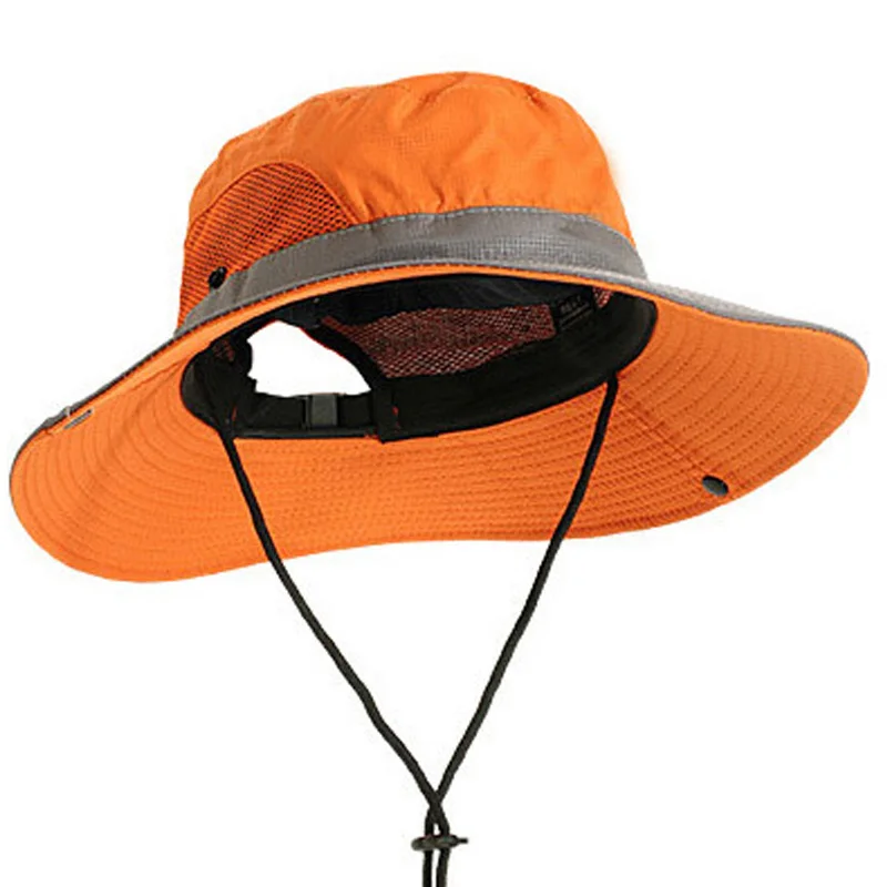 

Fishing Caps Outdoor Portable Wide Anti-Sun Uv Protection Hat Adults Unisex Mesh Sunshade Fishing Bucket Hat Cap