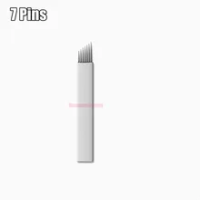 500 шт. 7 игла для коррекции бровей лезвия для тату для 3D вышивки, ручная ручка для микроблейдинга Перманентный макияж