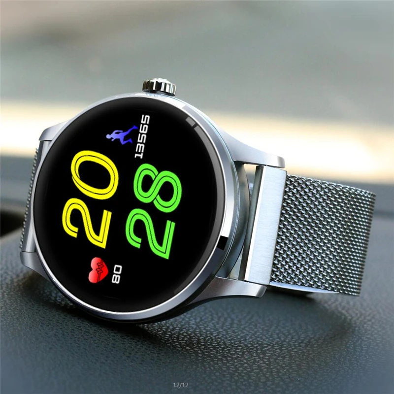 

K88 Heart Rate Smart Clock 1.22 Inch Capacitive Touch Screen Support SMS Reminder Sleep Monitor Smartwatch Fitness vs k88h gs2