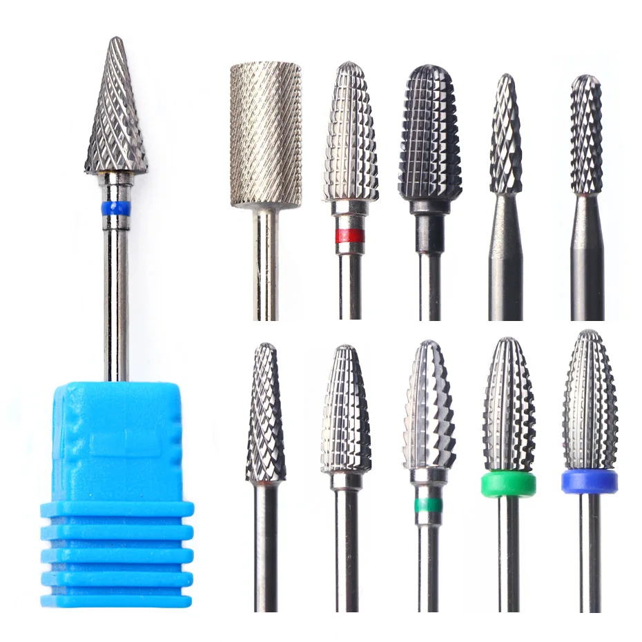 1pcs Cutter For Manicure Tungsten Carbide Burrs Nail Drill Bits Milling Machine Electric Rotary Nail Drill Accessories JI1014