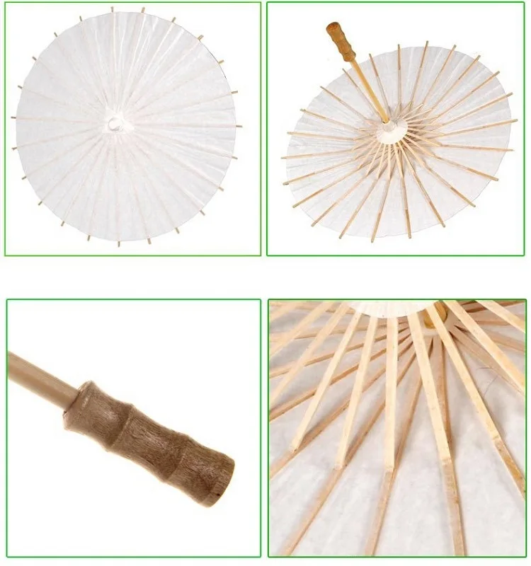 Свадебные зонтики белый Зонтики из пергаментной бумаги китайский мини дизайнерский Зонт 4 диаметр 20 30 40 60 см wen6767