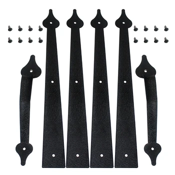 

Magnetic Curb Appeal Door Handle Set Iron Hardware With Screw Home Garage Gates Easy Install Faux Hinge Decorative Practical