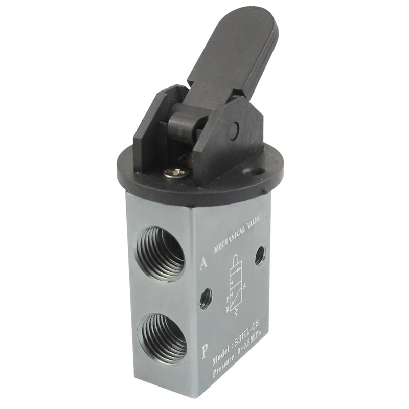 

S3HL-08 2 Position 3 Way Manual Handle Control Pneumatic Mechanical Valve