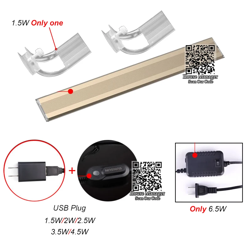 Curved Bracket Adjustable LED aquarium light Plant lighting, Bright Beautiful Ultrathin aquarium lamp for water grass fish tank