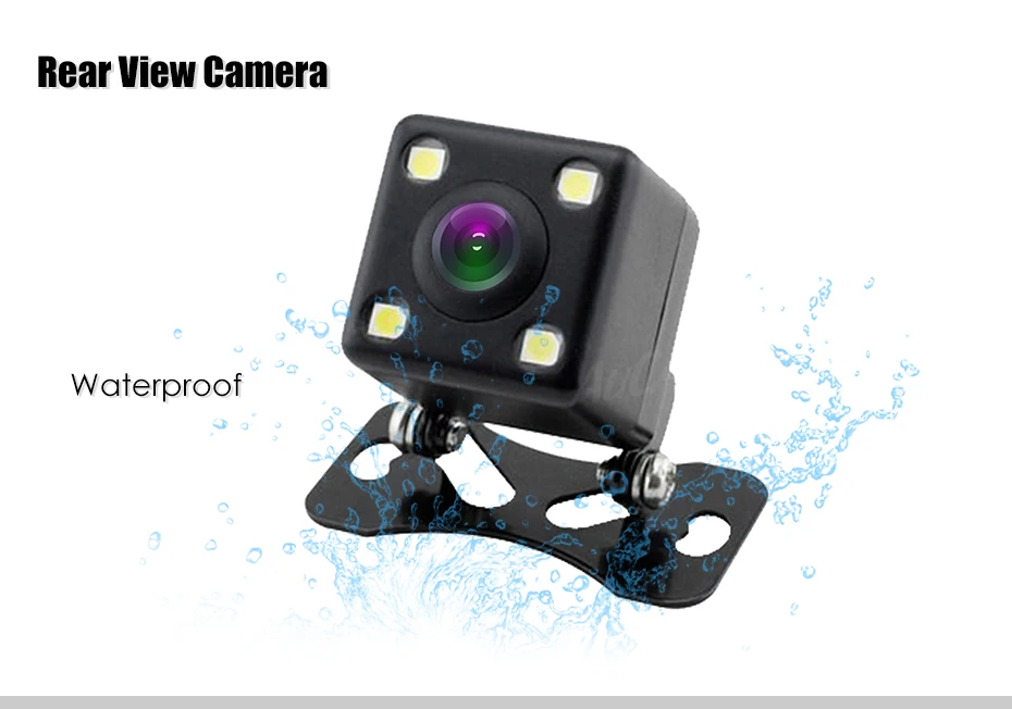 Универсальная камера заднего вида, Автомобильная камера заднего вида, парковочная камера HD, водонепроницаемая, DC 12 V, светодиодный фонарь ночного видения