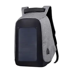 Противоугонный рюкзак для ноутбука с солнечной панелью зарядное устройство большой емкости бизнес-офисный рюкзак для мужчин и женщин
