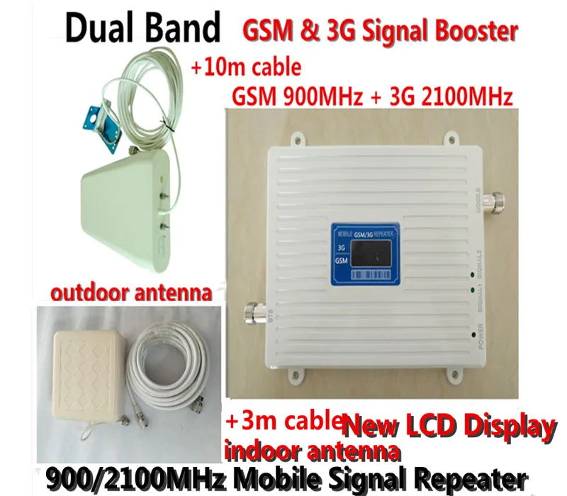 

LCD Display ! GSM 3G Repeater GSM 900Mhz UMTS WCDMA 2100Mhz Celular Signal Booster GSM 3G Mobile Phone Signal Repeater Amplifier