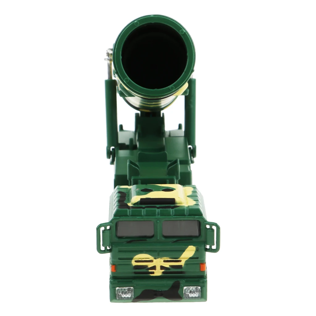 1:64 Alloy Simulation Military Car toy DF-31A Missile launch Vehicle Model Pull Back Musical Flashing Truck Kids Toys