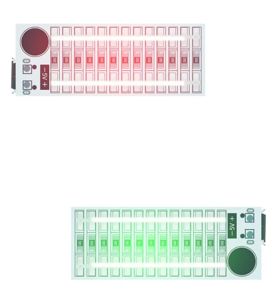 Миниатюрный светодиодный USB индикатор громкости 2X13 с голосовым управлением