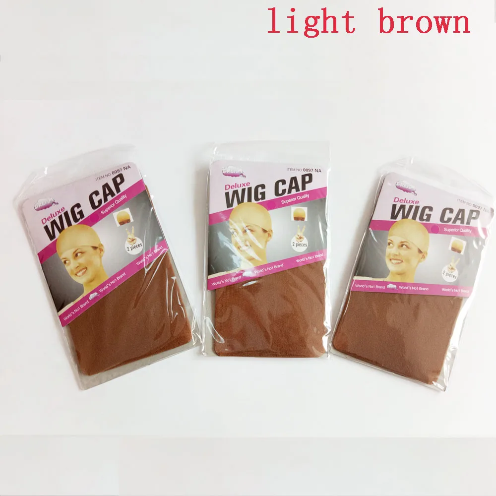 Hot Sale Wig Cap Hairnets for Weave 2 Pieces/Pack Hair Nets Stretch Mesh Wig Cap 6 Colors 30 Pieces/Lot(15bags)