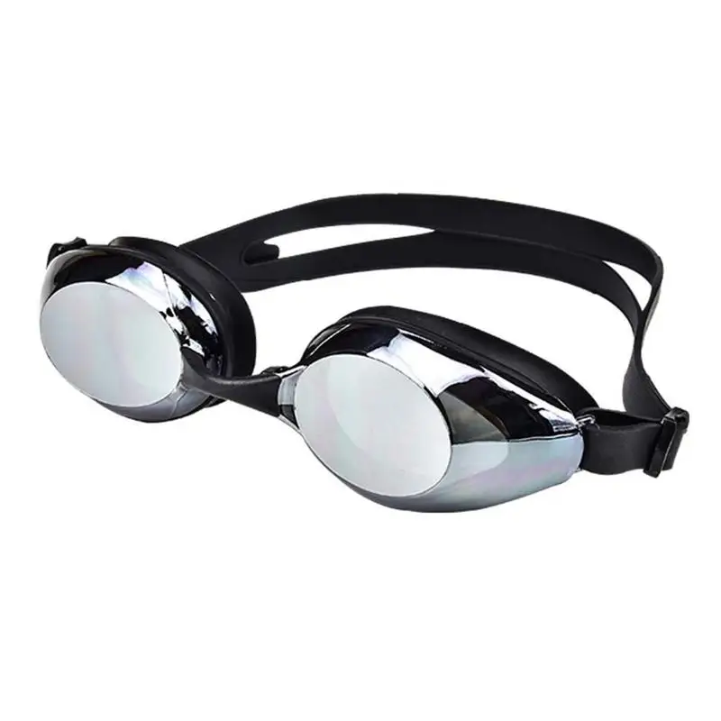 Профессиональные очки для дайвинга, очки для плавания с гальваническим покрытием, УФ, водонепроницаемые, противотуманные, очки для плавания, очки для взрослых и детей - Цвет: Black