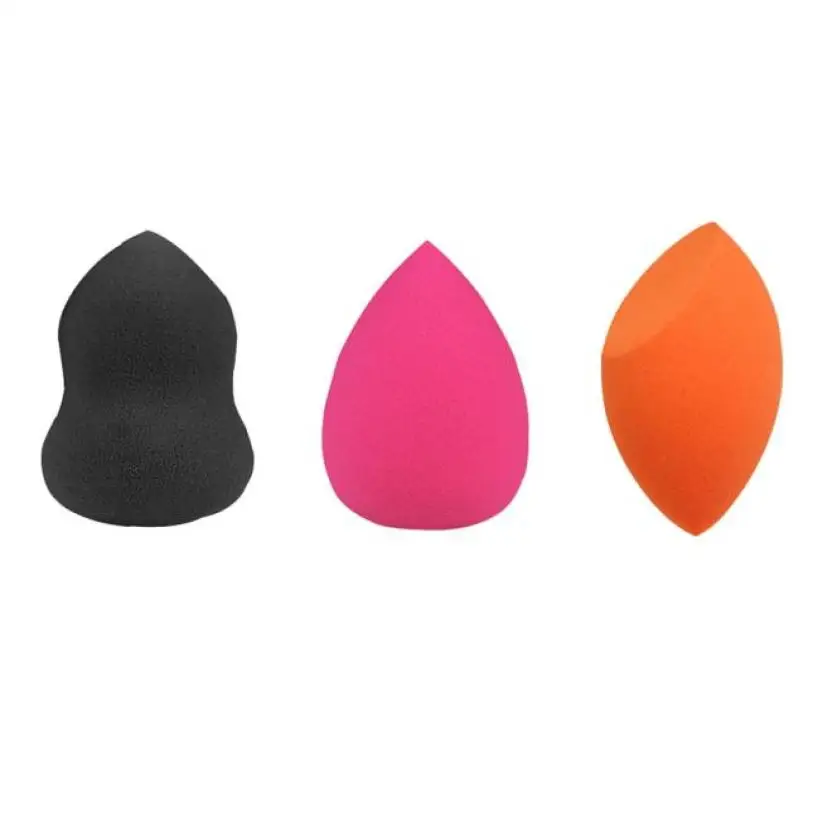  Newly Design 3pcs Pro Beauty Flawless Makeup Blender Foundation Puff Multi Shape Sponges Cosmetic Puff 160325 