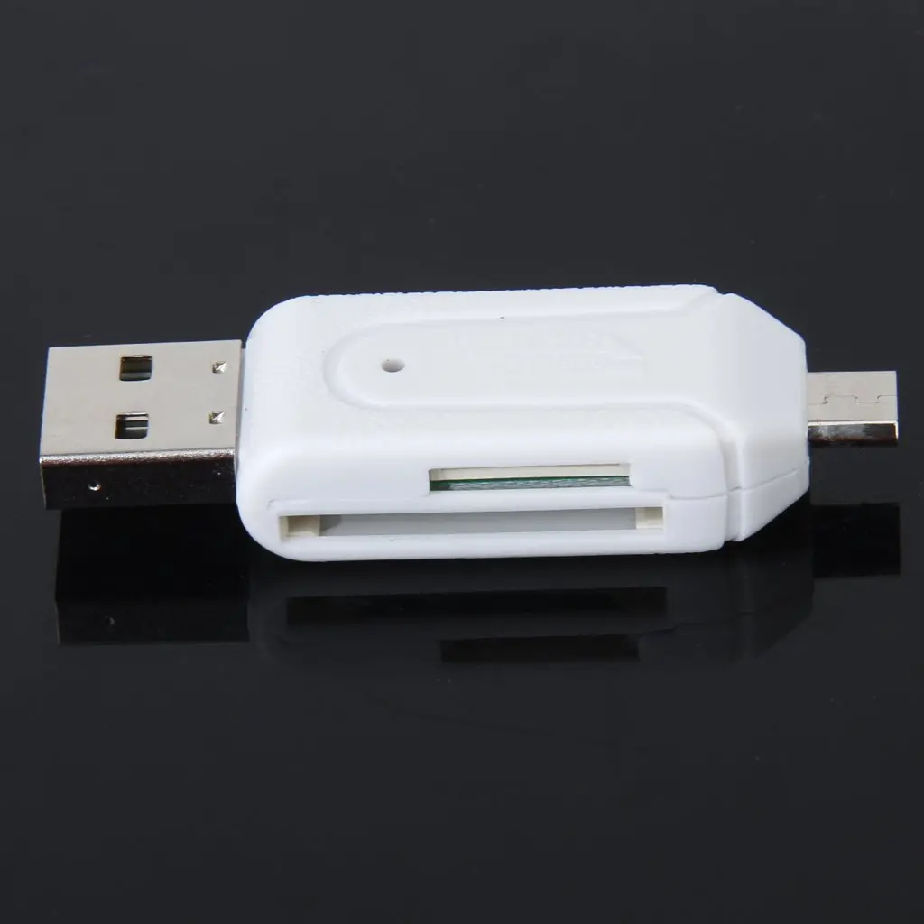 Промо-акция! Горячая продажа USB 2,0 + USB Micro OTG SD кардридер мобильный телефон планшетный ПК