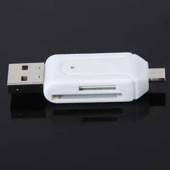 

PROMOTION! Hot Sale USB 2.0 + USB Micro OTG SD Card Reader Cell Phone Tablet PC