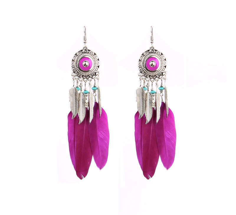 Feather Leaf Tassel earrings (4)