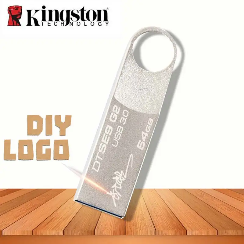 Kingston Original 32 ГБ 64 128 Pendrive Metal Custom DIY логотип Прямая поставка персонализированный