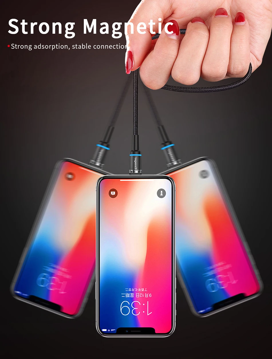 Магнитный Micro USB кабель Essager для быстрой зарядки iPhone, samsung, Android, кабель usb type-C, 3 м, type-C, магнитный Адаптер зарядного устройства