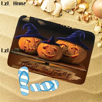 

LzL Home Bath Mats Toilet Door Mat Outdoor Shower Room Rugs Halloween Pattern Anti Slip Bathroom Floor Mat High Quality Banyo