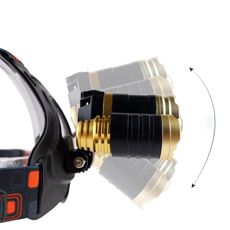 3T6 перезаряжаемый налобный фонарь led 8000 Люмен cree xml t6 Водонепроницаемые фары 18650