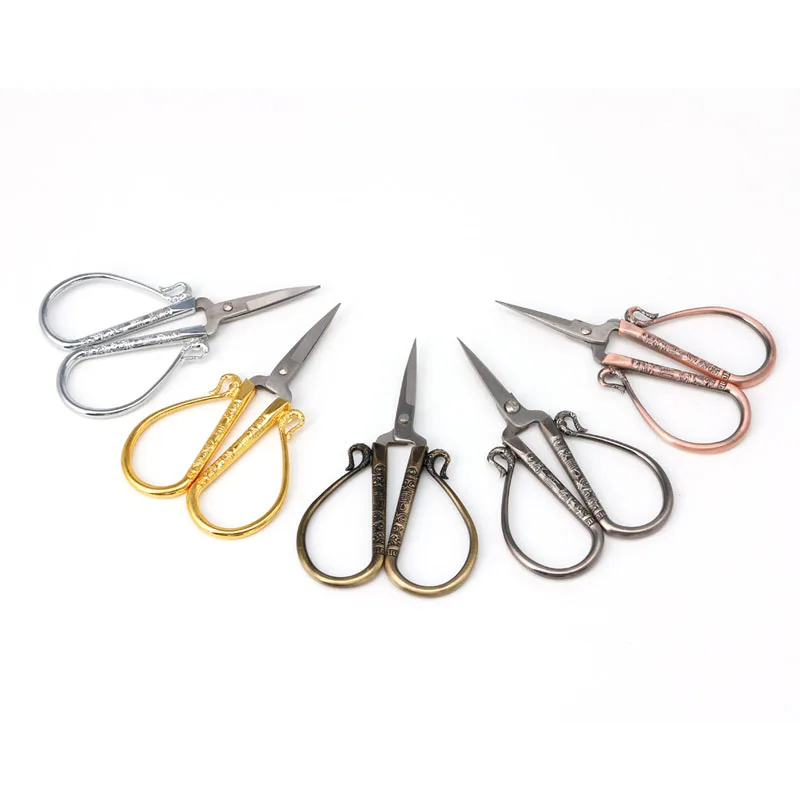 

1PC Floral Scissors Stainless Steel European Vintage Sewing Shears DIY Tools