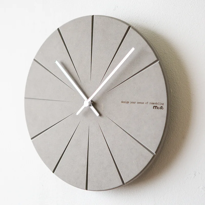 

Modern Minimalist Pine Wood Cheap Wall Clock Advanced Exquisite Artistic Delicacy European Circular Silently Home Decor Clock