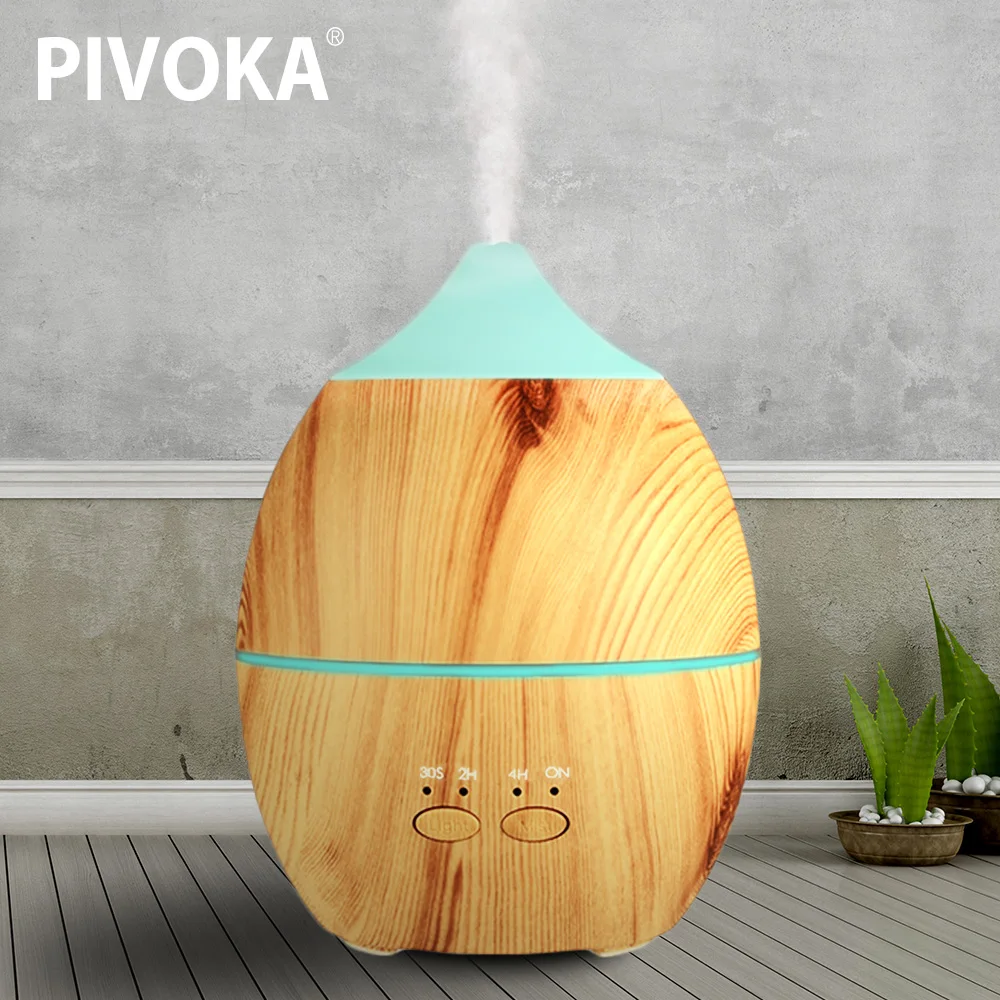 

PIVOKA 300 ml Silent Electric Air Humidifier Ultrasonic Essential Oil Smoke Diffuser Aroma Care A variety Of Led Aura