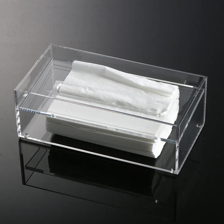 

Free shipping Acrylic transparent tissue box cover creative hand pick tissue rectangular box