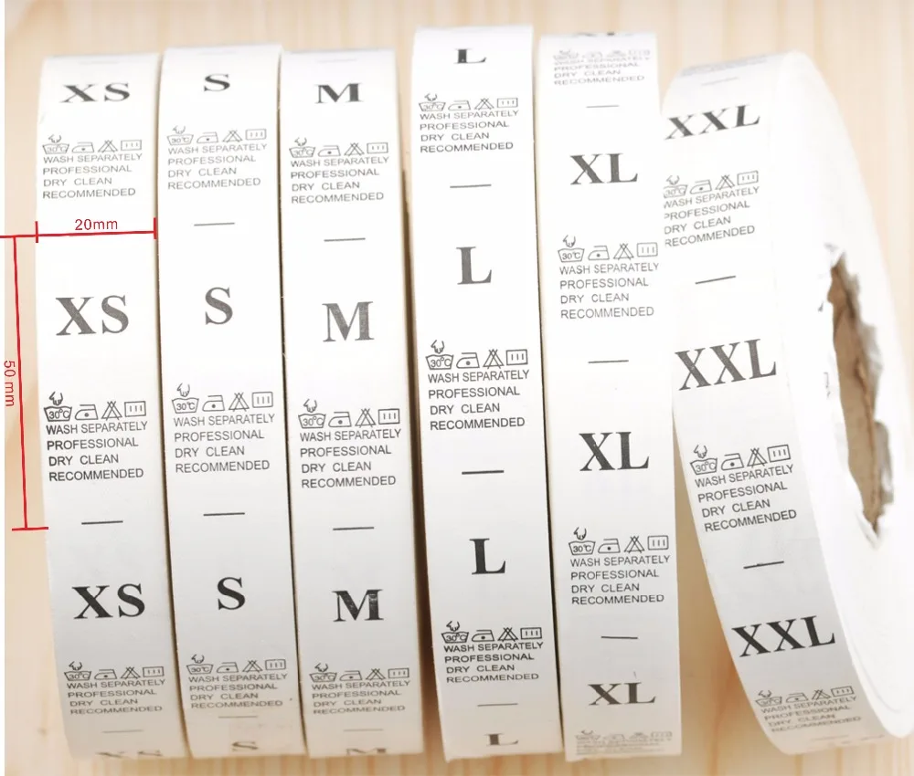 1000 шт./рулон этикетки для ухода за одеждой|wash care label|size tagscare labels |