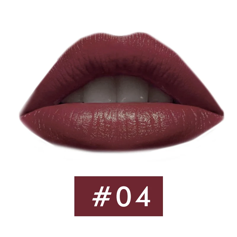 Aojoc, 20 цветов, брендовая водостойкая губная помада, ТИНТ, блеск для губ, насадка для пениса, помада для губ, стойкий блеск для губ, комплект, макияж губ, косметика - Цвет: 04