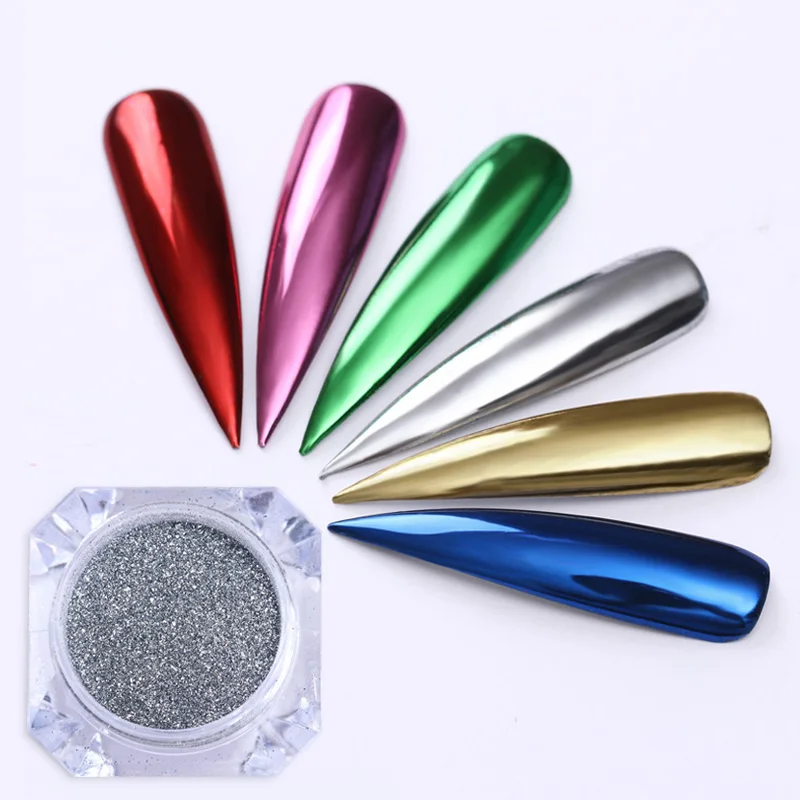 

0.2g/0.5g Metallic Mirror Nail Powder Shiny Nail Glitters Red Gold Silver Manicure Nail Art Glitter Chrome Dust Decoration