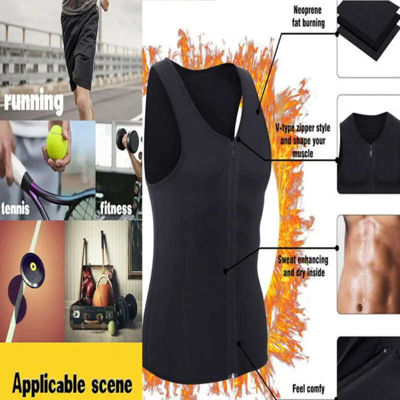 

Men's Compression Slimming Best Shapewear T Shirt Vest for Waist Chest Shaper Cummerbunds