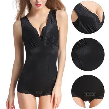 

Women Body Shaper Waist Trainer Corset Sexy Lace Deep V Underwear Slimming Bodysuits Butt Lifter Modeling Strap