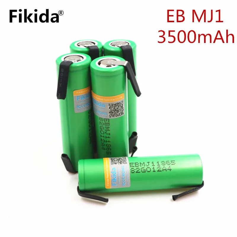 

Original MJ1 18650 battery INR18650MJ1 10A discharge li-iony battery cell 3500mah INR18650MJ1 batteries+DIY nicke