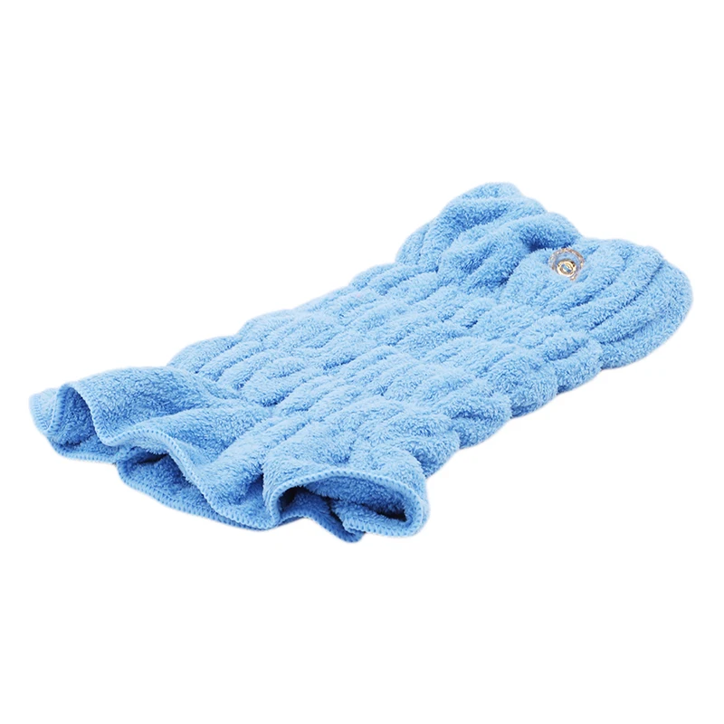 Практичный тюрбан для волос из микрофибры быстро сохнет шапка для волос обернутое полотенце банное милое домашнее аксессуары для ванной комнаты полотенце s - Цвет: blue