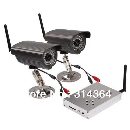 

Network Digital Wireless Simultaneous Four-way Recording DVR CCTV IR Night Vision Outdoor Camera Kit with 2pcs Camera