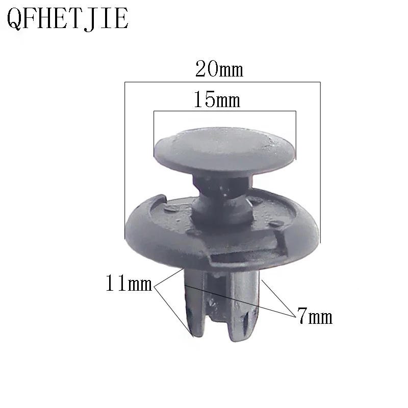 

QFHETJIE 50Pcs QF-119 Auto Vehicle Car Bumper Clips Retainer Fastener Rivet Door Panel Fender Liner Universal Hot Selling