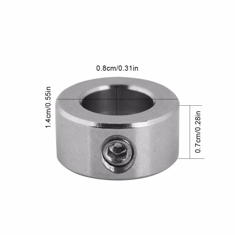5 шт. 8 мм вал замок воротник T8 свинцовый винт замок кольцо нержавеющая сталь изоляция для 3d принтера