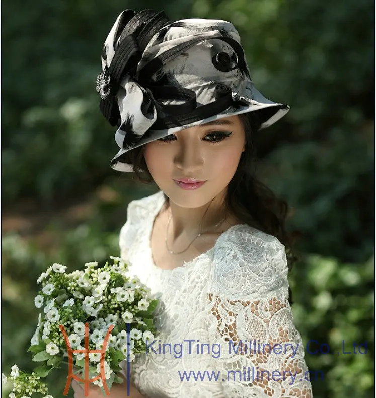 Free Shipping Women Church Hats Fashion Dress Winter Dress Short Brim