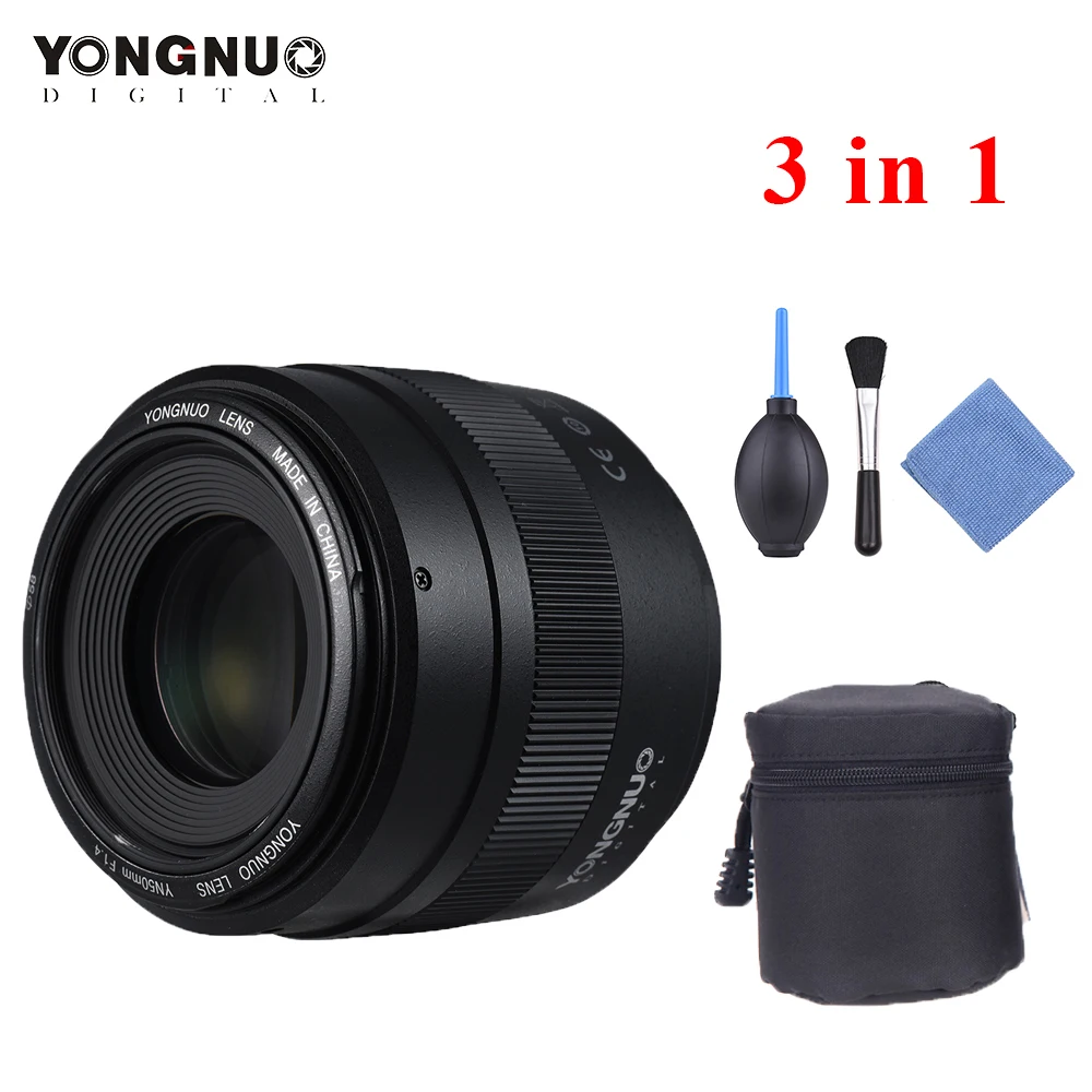 Объектив YONGNUO YN50mm F1.4 объектив с большой апертурой с автофокусом объектив для Canon EOS 70D 5D2 5D3 600D DSLR Камера Лен w/ткань для очистки