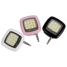 Cell Phone Camera Fill Light Mini 3.5mm Smartphone Portable 16 Leds LED Flash Fill Light For iPhone IOS Android #KF
