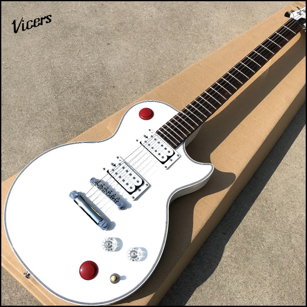 Nueva tienda china interruptor cabeza de cubo estilo Guitarra 24 trastes Guitarra eléctrica alpino blanco Guitarra... venta caliente de alta calidad Nueva tienda china interruptor cabeza de cubo estilo Guitarra 24 trastes Guitarra eléctrica alpino blanco Guitarra... venta caliente de alta calidad